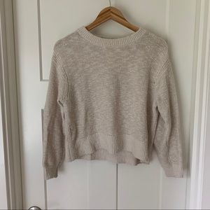 Linen/cotton Crop Sweater